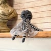 Spun Cotton Black Cloud Art Doll