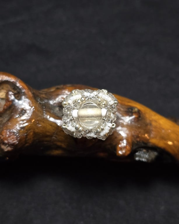 Clear Glass Adjustable Ring