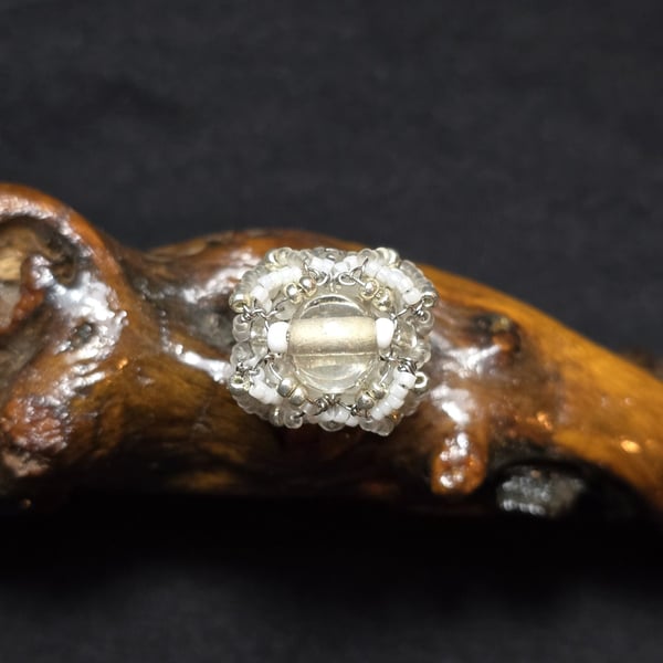 Clear Glass Adjustable Ring