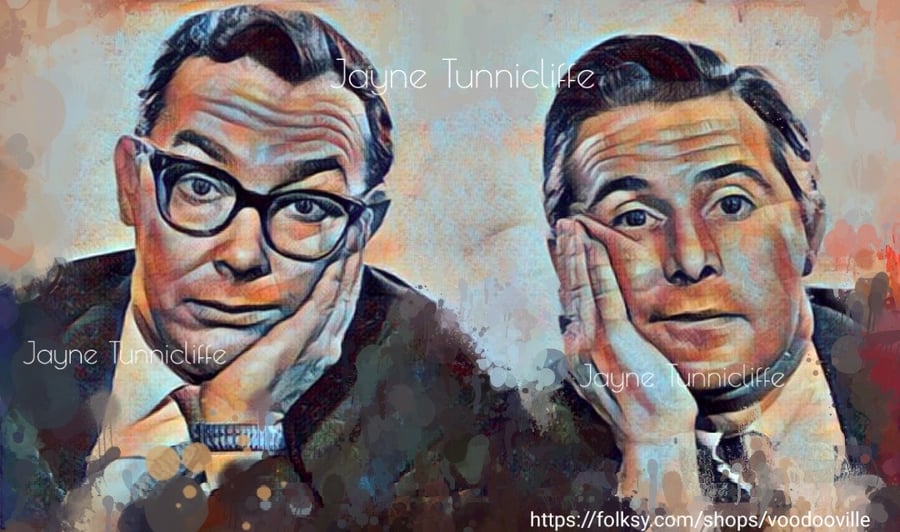 Morecambe and Wise  11 x 8 inches art print - Positive Thinking