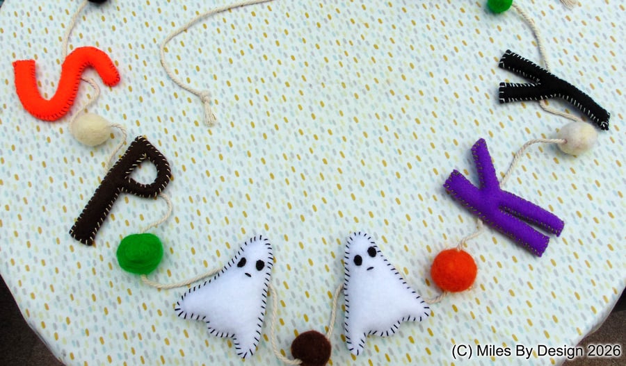 Spooky Halloween Felt Banner