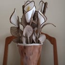 Large Vase, Gifts for mom,  Artificial Calla Lily Burlap and Fabric Vase, Unique