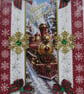 Hand Crafted Decoupage Chistmas Card - Happy Christmas (3395) Steam Train
