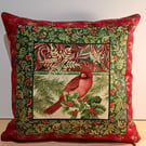 Christmas Cushion,Cardinal bird B