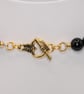 Black Onyx Gemstone Necklace Gold Heart Toggle Clasp, 16 Inch - Image 8