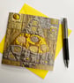 Christmas abstract golden patterned tree printed greetings card.   - Image 3