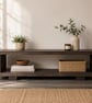 Handmade Rustic Wooden TV Console Book Shelf Unit: Farmhouse Living Room Enterta - Image 4