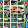 Fused Glass Birds, bird lover gift, British bird, garden ornament, hanging bird