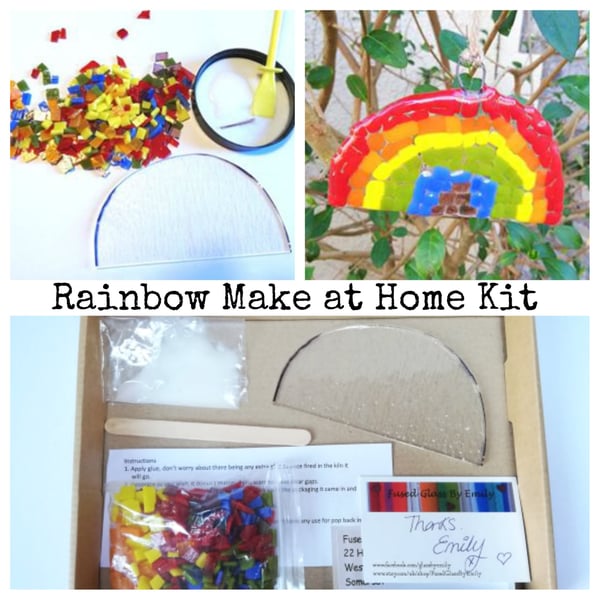 Fused Glass Rainbow Home Kit, suitable for all ages