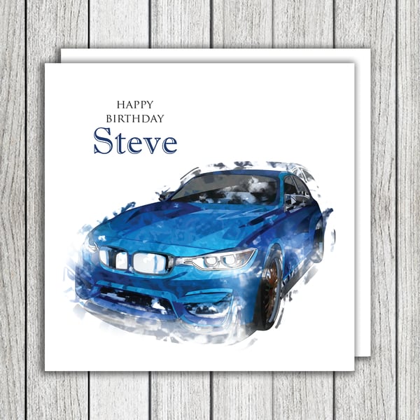 Happy Birthday Car - Birthday Card