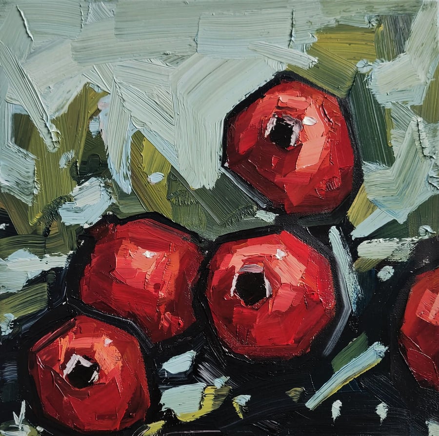 Pomegranate Tree Oil Painting