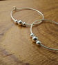 Hoop earrings with sterling silver beads - Image 9