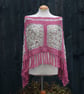 Wild Orchid & Marble Crochet Poncho - Design A452