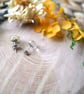 Tiny Real Pressed Flowers in Resin Stud Earrings - Hypoallergenic - Image 4