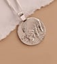 Pig Engraved Sterling Silver Coin Necklace - Image 8