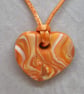 Heart shaped polymer clay pendant - Image 5