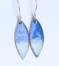 Colourful blue enamel drop earrings - Image 2