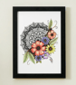 Manadala Flower Hand Drawn Illustration Poster