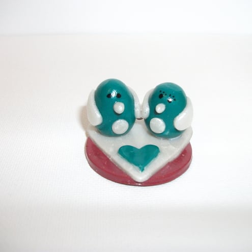 Teal Lovebirds