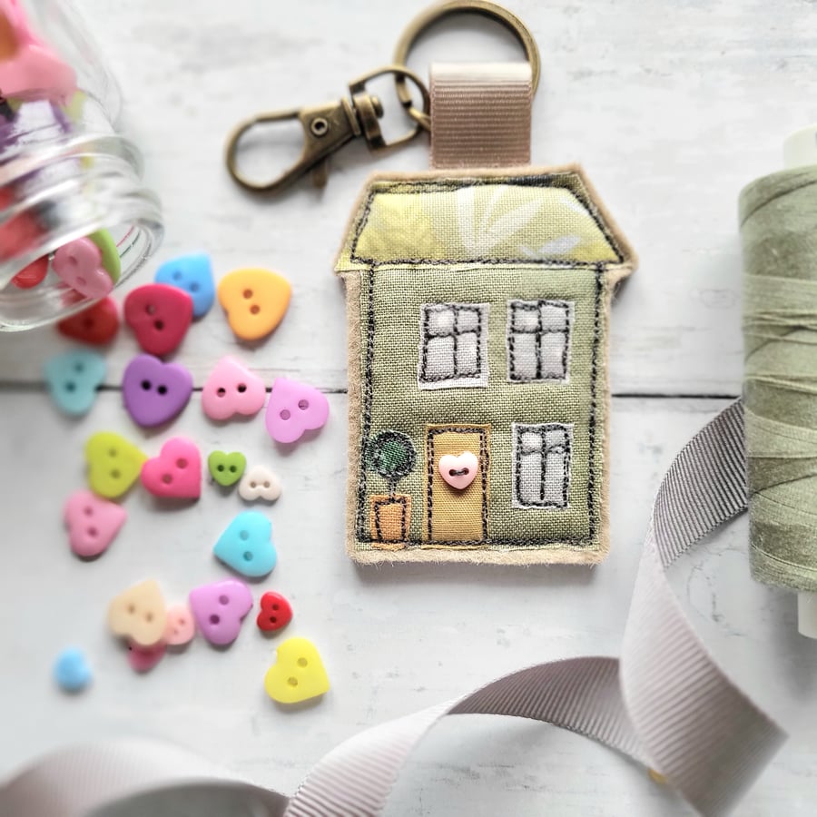 Little House Applique Keyring