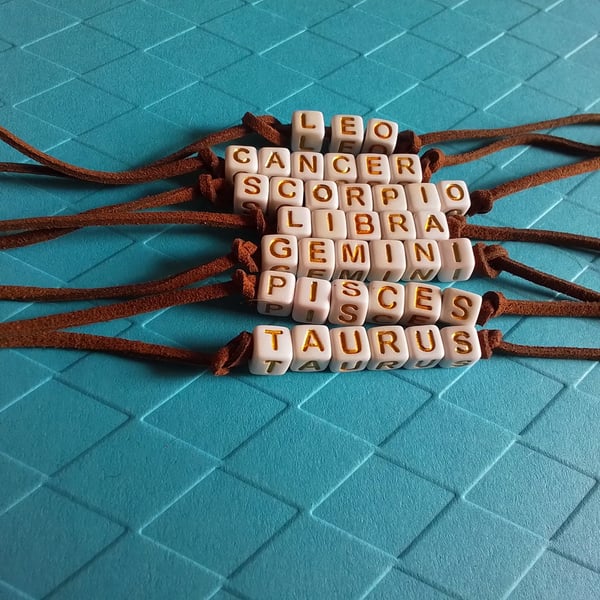 Friendship bracelet. Zodiac sign friendship bracelet. 