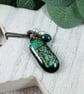 Dichroic Glass and Copper Necklace with Pearls - Image 1