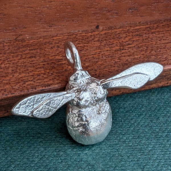 Perfectly Imperfect - Silver Bumblebee Pendant
