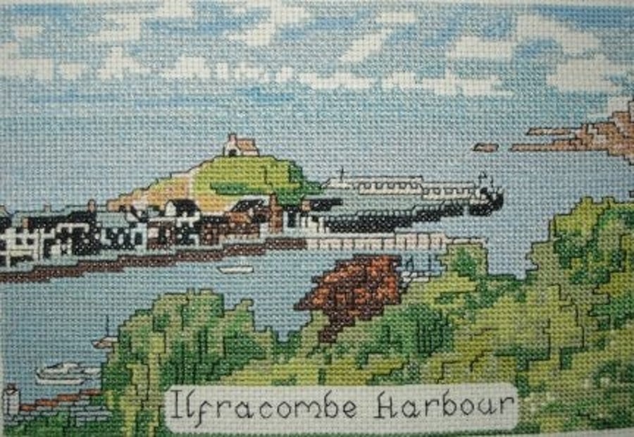 Ilfracombe Harbour in Devon cross stitch chart