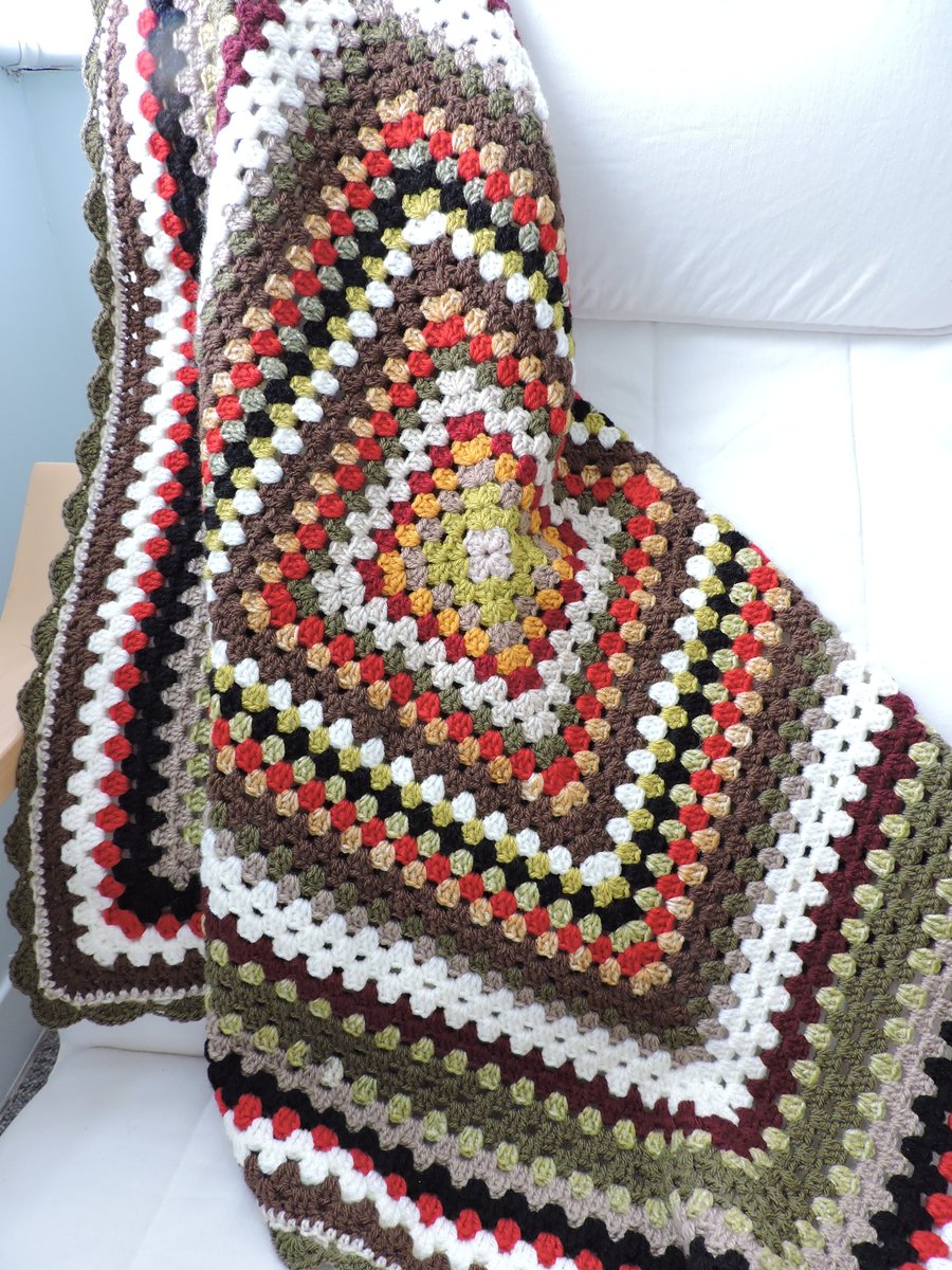 Crochet Lap Blanket Multi Coloured
