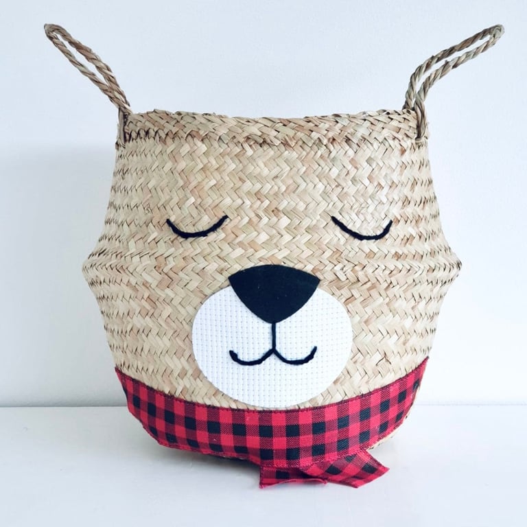Christmas Bear belly basket Christmas gift bag hamper decoration