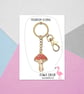 Mushroom Keyring - Hard Enamel - Jewellery