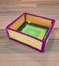 Small tray for small desk items - yellow, green, and orange with magenta edging - Image 2