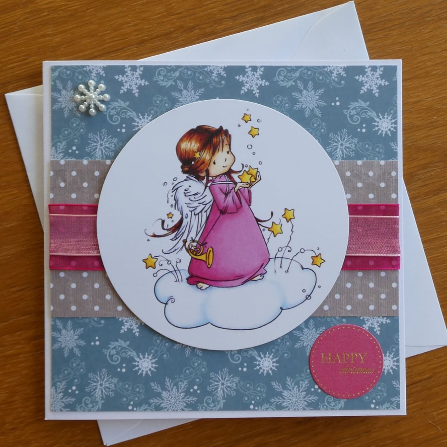 Happy Christmas Card - Angel