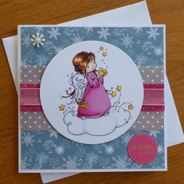 Happy Christmas Card - Angel