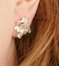 Cubism studs handmade in Silver - Image 6