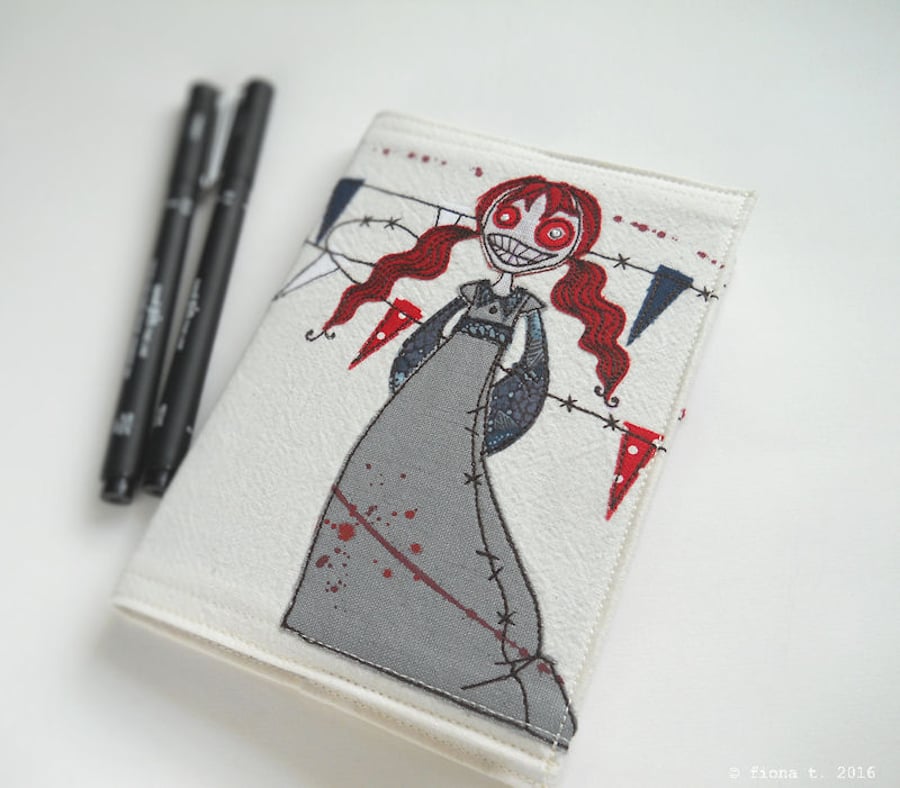 freehand embroidery zombie notebook