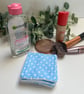 Reusable Bamboo Towelling Face Pads Pack of 7 - Blue Polka Dot