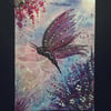 aceo SFA original art painting watercolour fantasy glitter butterfly