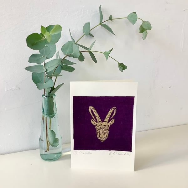 Zodiac Capricorn greeting card 