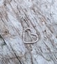 Small Sterling Silver Heart Pendant Necklace (NKSSPDHT6) - UK Free Post - Image 1