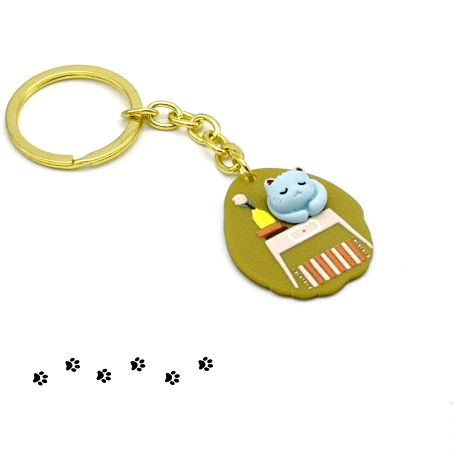 Acrylic Cat Keyring