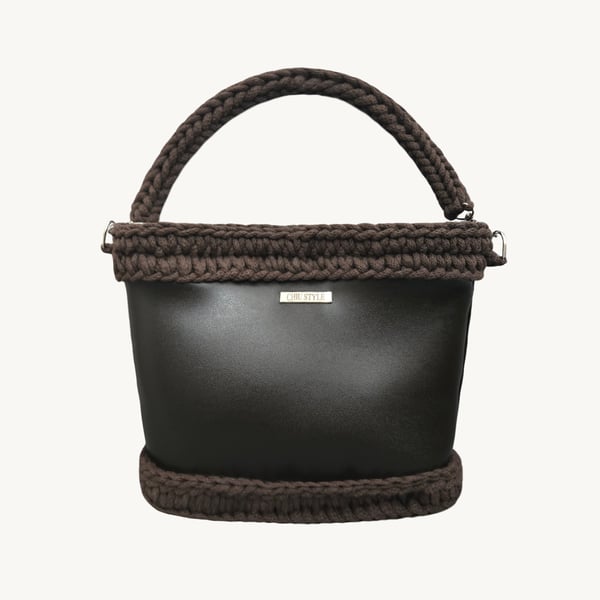 Vintage Punk Vegan Leather Classic Shoulder & Handbag – Dark Brown