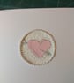 Romantic heart embroidered card - Image 1