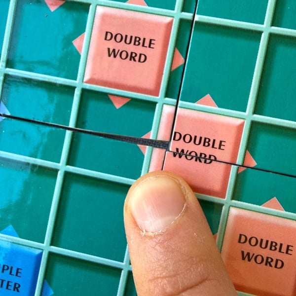 Scrabble Board Coasters (Top Left) - Cutting Error - Super Seconds