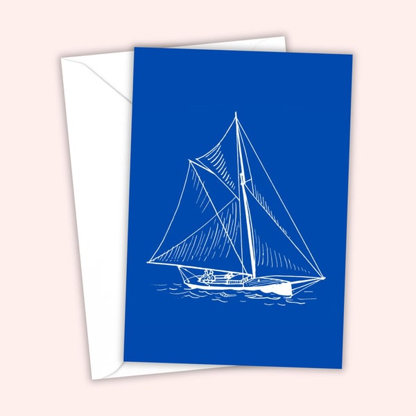 Sailing Yacht Greetings Card Suitable For All Occasions