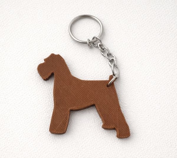 Schnauzer Keychain – Custom 3D Printed Handmade Dog Keyring