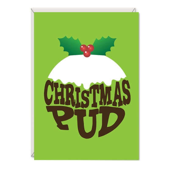 Christmas Pudding Christmas Card 