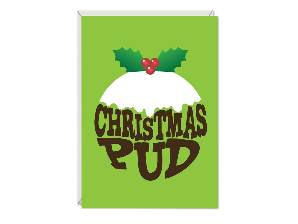 Christmas Pudding Christmas Card 