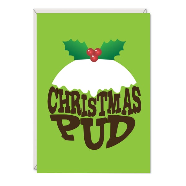 Christmas Pudding Christmas Card 