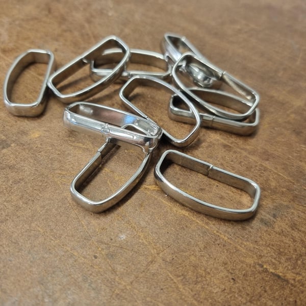 10X 30mm Nickel Plate Loop Strap Keeper
